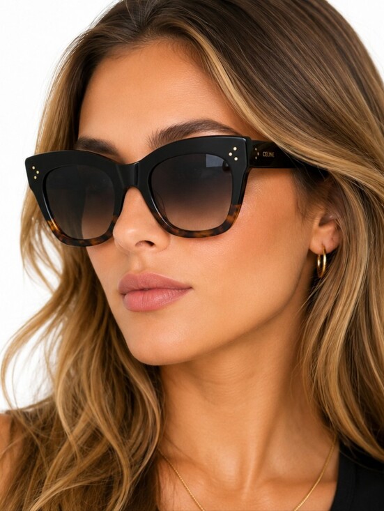 Celine Accessories - CELINE CL40004I Cat Eye Sunglasses Black Tortoise Gradient Lenses Italy Designer